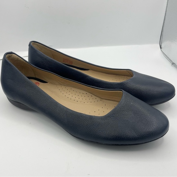 MARC JOSEPH leather cushion navy blue slip on flats women Size 7 1/2 - Picture 4 of 10